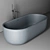 Inbani Prime Oval Cement Bathtub 3D model small image 4