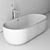 Inbani Prime Oval Cement Bathtub 3D model small image 5