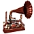 Vintage Steampunk Gramophone 3D model small image 7