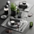 Elegant Dining Table Decor 3D model small image 1