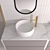 Modern White Bathroom Set 3D model small image 3