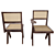 Elegant Wood Dining Chair 3D model small image 2