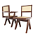 Elegant Wood Dining Chair 3D model small image 3