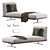 Elegant Evergreen Chaise Lounge - Versatile Luxury 3D model small image 1