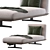 Elegant Evergreen Chaise Lounge - Versatile Luxury 3D model small image 2