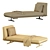 Elegant Evergreen Chaise Lounge - Versatile Luxury 3D model small image 4