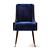 Modern Blue Harbor Side Chair: Stylish and Comfortable 3D model small image 2