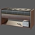 Sleek Entryway Bench: 400h*400*800м 3D model small image 1