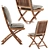 Rustic Garden Lounge Chair 3D model small image 2