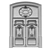 Classic Elegant Door - 2100x3500mm 3D model small image 5