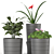 Stylish Indoor Plant Vases 3D model small image 3