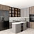 Modular Kitchen 3D Model 3D model small image 2