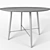 Elegant White Textured Dining Table 3D model small image 3