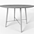 Elegant White Textured Dining Table 3D model small image 6