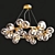 Modern 25-Light Gold Chandelier 3D model small image 3