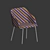 Velvet Geneva Dining Chair 3D model small image 5