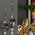 Golden Decor Set: Vines, Candlestick, Book 3D model small image 3