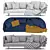 Japanese-inspired Minotti Torii Sofa: Elegant Simplicity 3D model small image 5