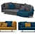 Japanese-inspired Minotti Torii Sofa: Elegant Simplicity 3D model small image 6