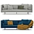 Japanese-inspired Minotti Torii Sofa: Elegant Simplicity 3D model small image 7