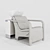 Modern Hairdresser Wash with Vinyl Upholstered Armrests 3D model small image 1