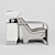 Modern Hairdresser Wash with Vinyl Upholstered Armrests 3D model small image 2