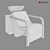 Modern Hairdresser Wash with Vinyl Upholstered Armrests 3D model small image 9