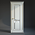 Vintage White Wooden Doors with Patina 3D model small image 1