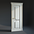 Vintage White Wooden Doors with Patina 3D model small image 2