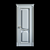 Vintage White Wooden Doors with Patina 3D model small image 3