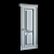 Vintage White Wooden Doors with Patina 3D model small image 4