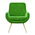 Versatile Moby Accent Chair: Customizable Color Options 3D model small image 3