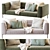 Elegant Botero Sofa: H 71 x 208 x 92 3D model small image 1