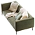 Elegant Botero Sofa: H 71 x 208 x 92 3D model small image 2