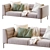 Elegant Botero Sofa: H 71 x 208 x 92 3D model small image 4