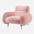 Luxurious Marco Velvet Armchair - Essential Home 3D model small image 6