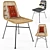 Modern Wicker Costa Chair Set 3D model small image 1