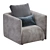 Lullaby Collection Armchair: Comfortable and Stylish 3D model small image 1