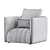 Lullaby Collection Armchair: Comfortable and Stylish 3D model small image 4