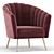 Cozy Elegance: Hurwitz Barrel Chair 3D model small image 2