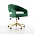 Sleek Suede Office Chair 3D model small image 1