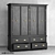 OM Garedrobe OldFashion Moonzana - Elegant Oak Wardrobe 3D model small image 4