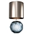 Petrol Blue & Clear Table Lamp 3D model small image 6