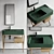 Siwa by Ceramica Cielo: Stylish Vanity Set 3D model small image 1