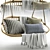 Scandi-Inspired Hanging Rattan Bench 3D model small image 6