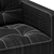 Luxurious Velvet Sofa Bed 3D model small image 6