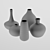 Elegant Ceramic Vases 3D model small image 3