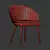 Luxury Lawson Dining Chair 3D model small image 5