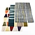 Contemporary Rug Set - 5 Pieces 3D model small image 1