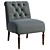 Customizable Slipper Accent Chair: Stylish and Versatile 3D model small image 1